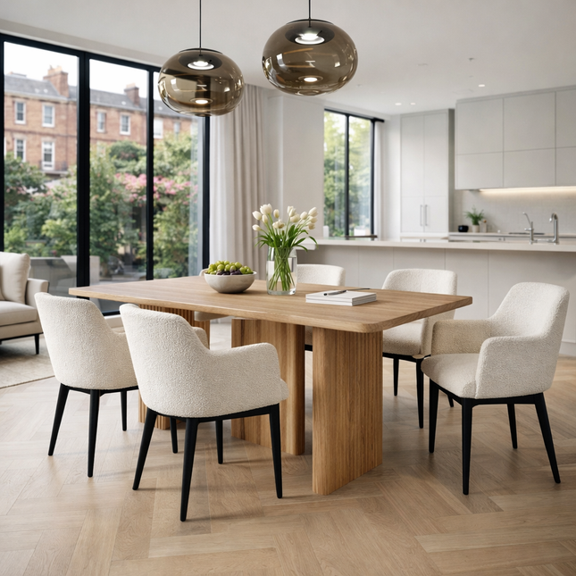Ely Oak Modern Dining Table