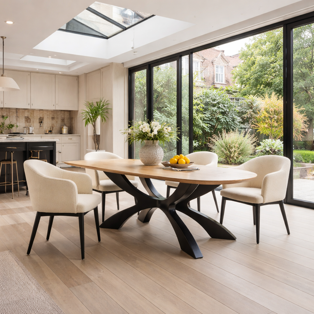 Fordon Oak Modern Dining Table