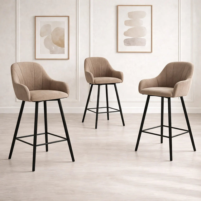 Bar Stools Colin with black metal base
