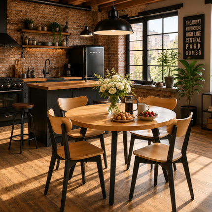 Oak Round Dining Table Sally