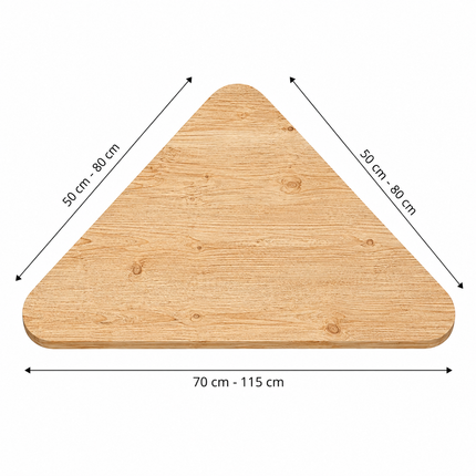 Small rustic corner desk straight edge with round corners perfect to tiny rooms.