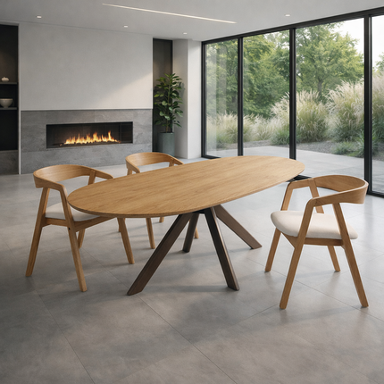 Dunston Solid Oak Dining Table