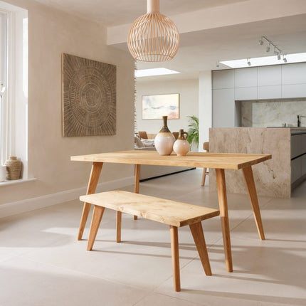 Calia Style Industrial Reclaimed Dining Table Wooden Tapered Legs