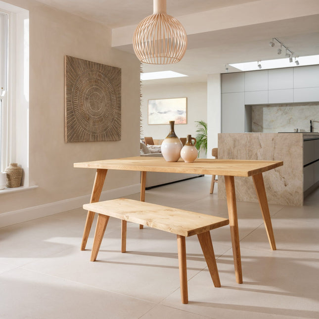 Calia Style Industrial Reclaimed Dining Table Wooden Tapered Legs