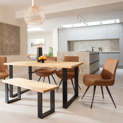 Calia Style Dining Table Frame Steel Legs Cotswold