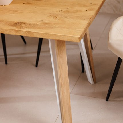 Calia Style Industrial Reclaimed Dining Table Wooden/Steel Legs