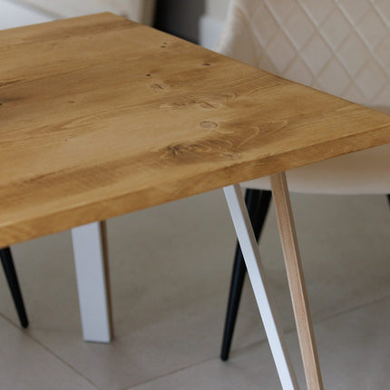 Calia Style Industrial Reclaimed Dining Table Wooden/Steel Legs
