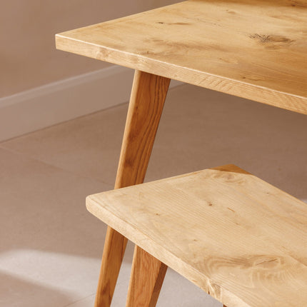 Calia Style Industrial Reclaimed Dining Table Wooden Tapered Legs