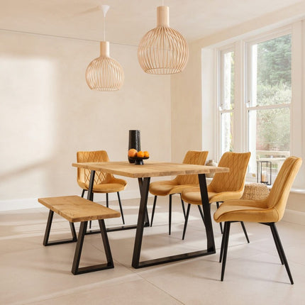 Calia Style Dining Table Frame Steel Legs Cotswold