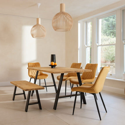Calia Style Dining Table Frame Steel Legs Cotswold