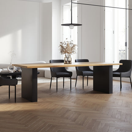 Rotsea Oak Modern Dining Table Steel Base