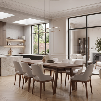 Farley Solid Oak Dining Table – Solid Oak Wooden Legs