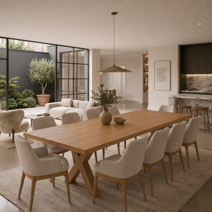 Tetney Solid Oak Dining Table with XF Wooden Legs