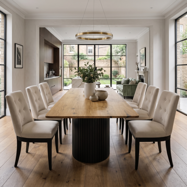 Aswick Oak Dining Table Wooden Base