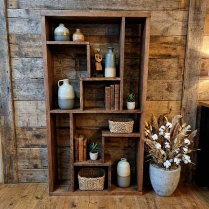 Rustic Bookcase Handmade Industrial Style Bookcase Bookshelf Storage Unit Cabinet 1015