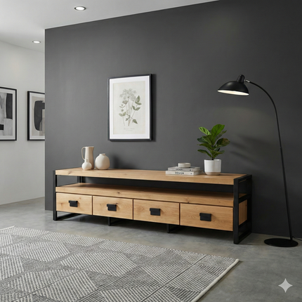Oak loft TV cabinet BOSS