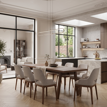 Farley Solid Oak Dining Table – Solid Oak Wooden Legs
