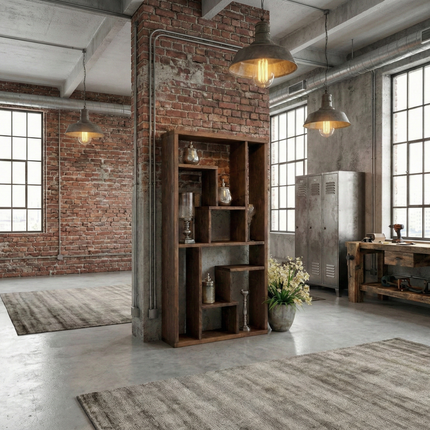 Rustic Bookcase Handmade Industrial Style Bookcase Bookshelf Storage Unit Cabinet 1015