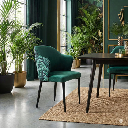 Dining Chair Jungle with metal legs