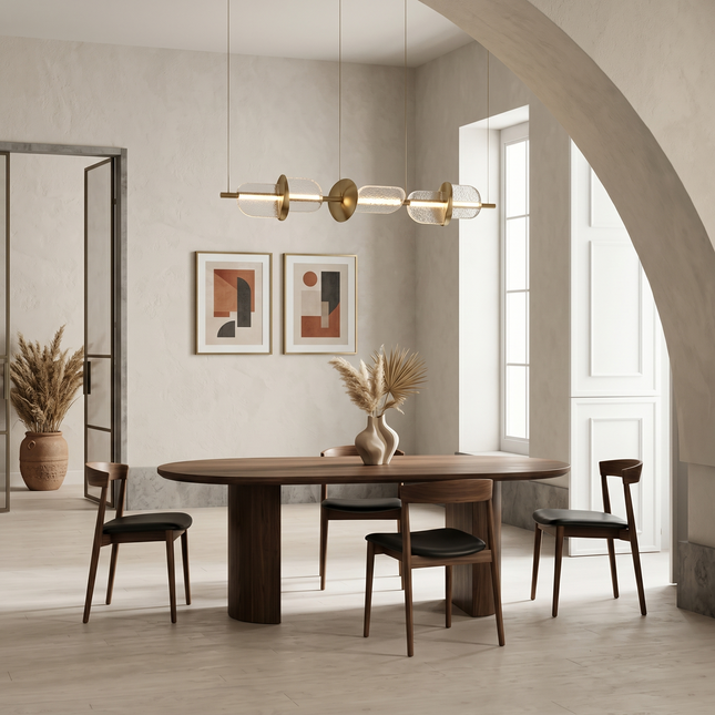 Wark Solid Oak Dining Table with Wooden Legs