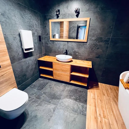 MATT loft oak bathroom cabinet