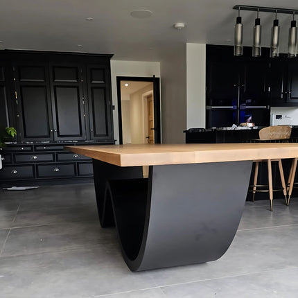 Nocton Oak Modern Dining Table Wave
