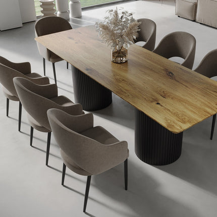 Aswick Oak Dining Table Wooden Base