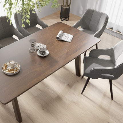 Ancaster Solid Oak Dining Table with Wooden Legs