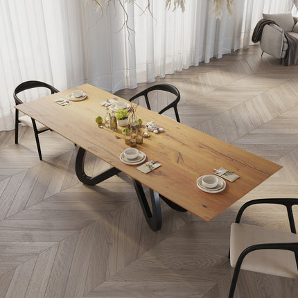 Beverley Oak Modern Dining Table