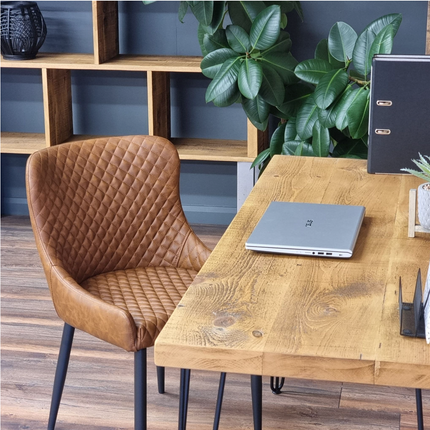 Brigg Rustic Desk 60cm  with Hairpin Industrial Metal Legs