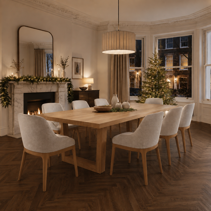 Ranby Solid Oak Dining Table with VF Wooden Legs