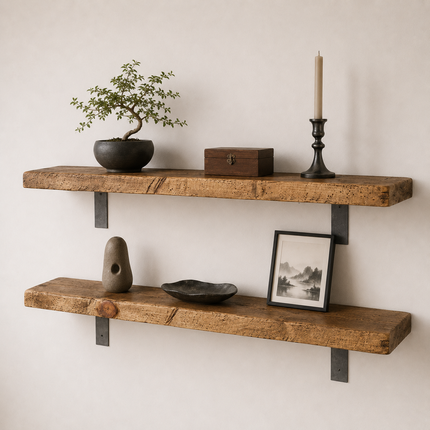 Brigg Straight Edge Rustic Shelf Non Lipped Shaped Bracket