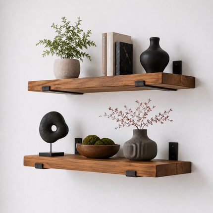 Brigg Straight Edge Rustic Shelf U Shaped Bracket