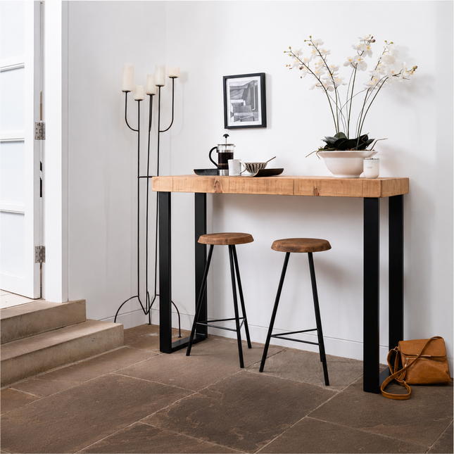 Boston Breakfast Bar Square Steel Legs