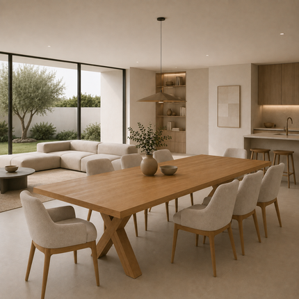 Tetney Solid Oak Dining Table with XF Wooden Legs