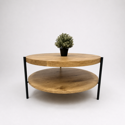 Round oak coffee table Snoe