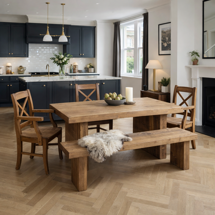 Broxa Wooden Dining Armchair Solid Wood