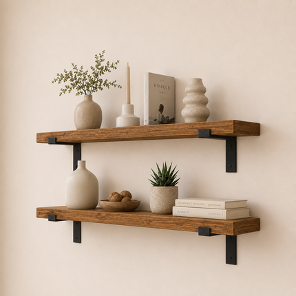 Brigg Straight Edge Rustic Shelf Lipped Shaped Bracket