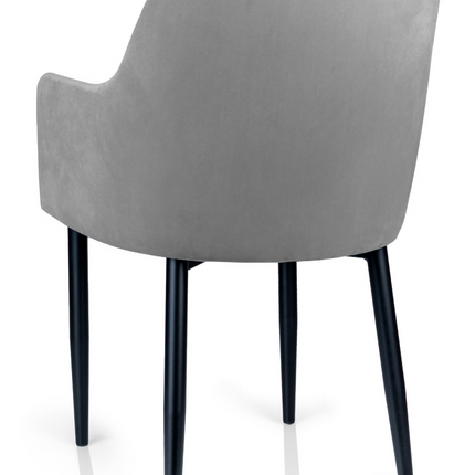 Chloe swivel chair with metal legs