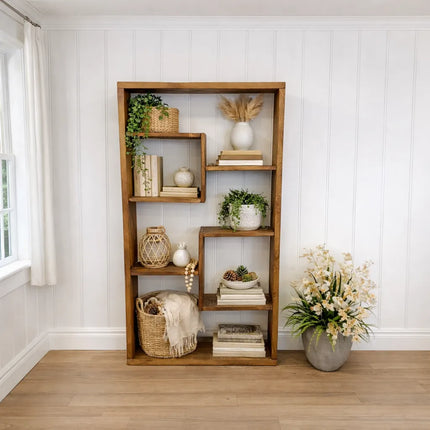 Rustic Bookcase Handmade Industrial Style Bookcase Bookshelf Storage Unit Cabinet 1012