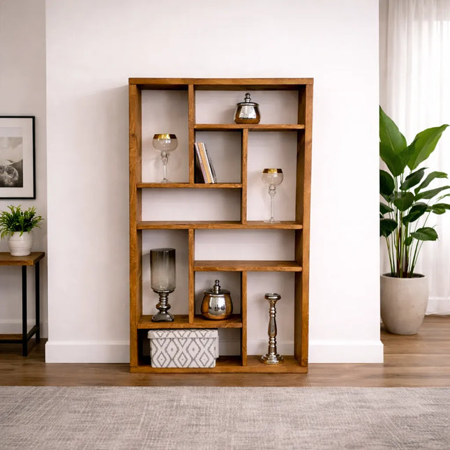 Rustic Bookcase Handmade Industrial Style Bookcase Bookshelf Storage Unit Cabinet 1011