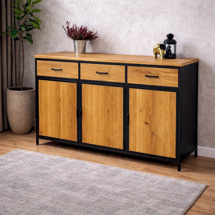 Loft oak chest of drawers with drawers Fulbeck