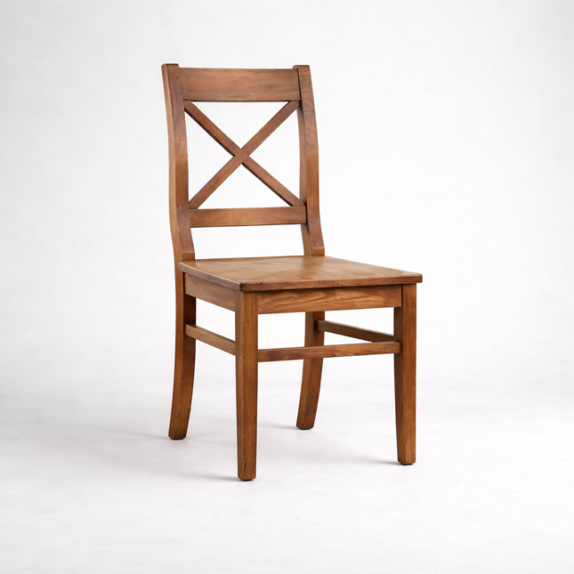 SET - 160cm Table + 4 Chairs - Dining Table Industrial Live Edge Dining Table Wooden Block Legs Industrial Rustic Wood