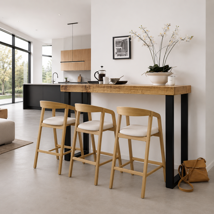 Boston Breakfast Bar Square Steel Legs