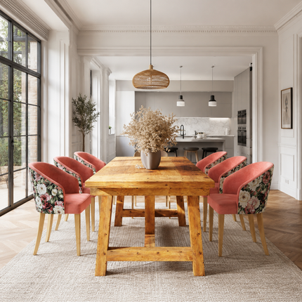 Brigg Rustic Dining Table  AV Wooden Base