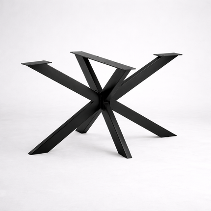 Firsby Live Edge Extendable 2-Sides Dining Table  Star Steel Base