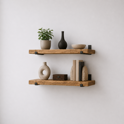 Brigg Straight Edge Rustic Shelf U Shaped Bracket