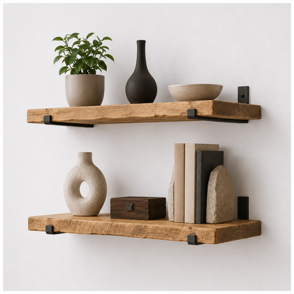 Brigg Straight Edge Rustic Shelf U Shaped Bracket