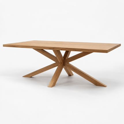 Sotby Oak Modern Dining Table Star Wooden Base