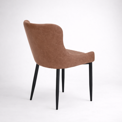 Yarm Dining Chairs, Tan Faux Leather